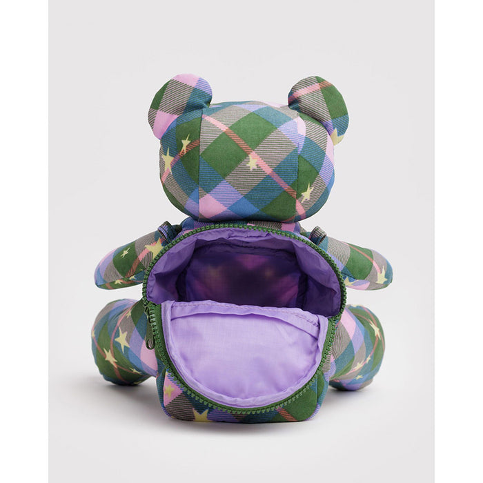 Green Star Plaid Bear Bag