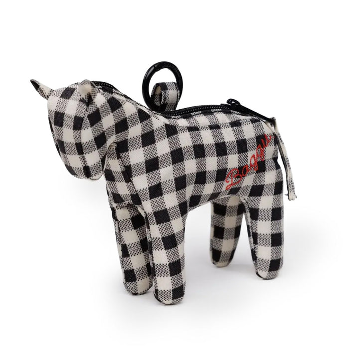 Gingham Horse Pouch Bag Charm