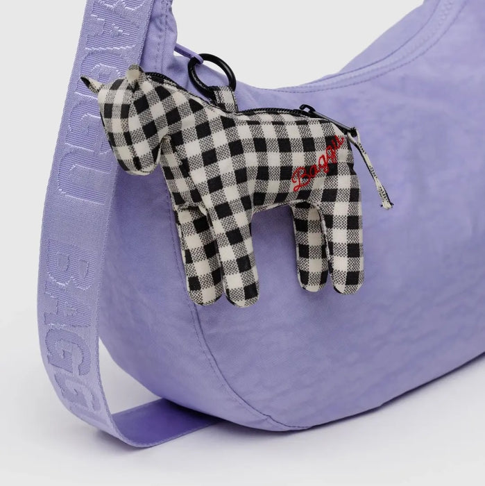 Gingham Horse Pouch Bag Charm