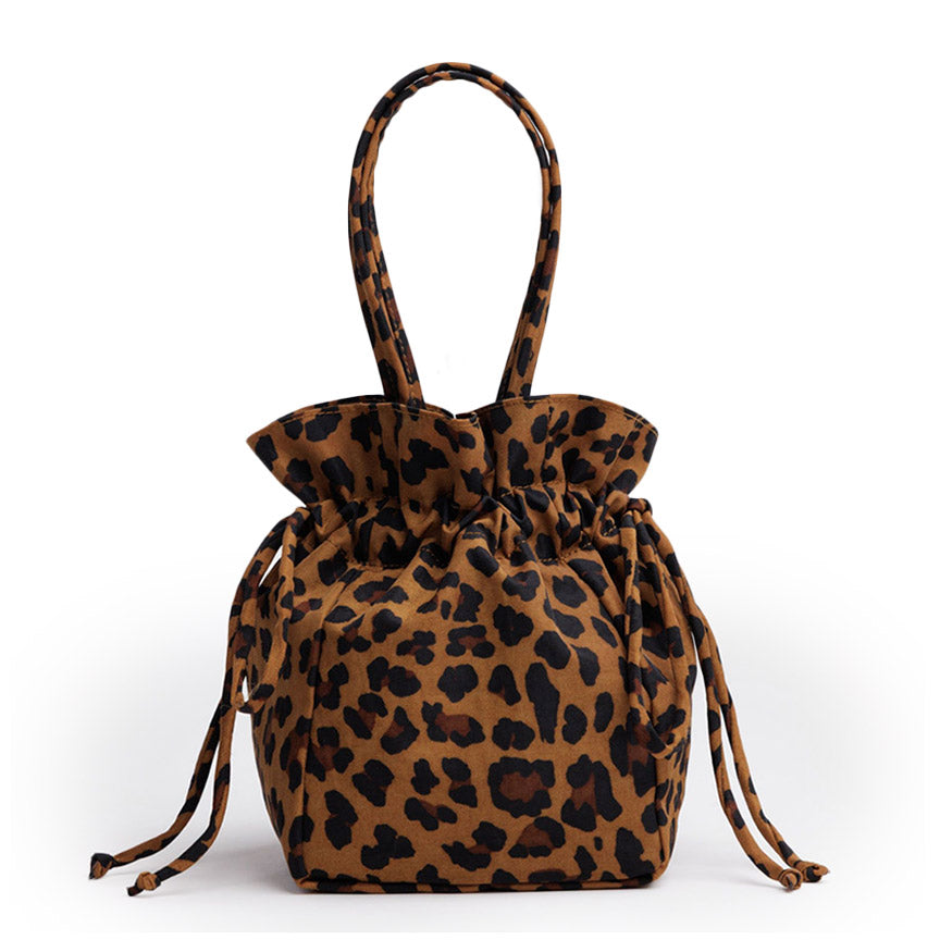Leopard Drawstring Bag