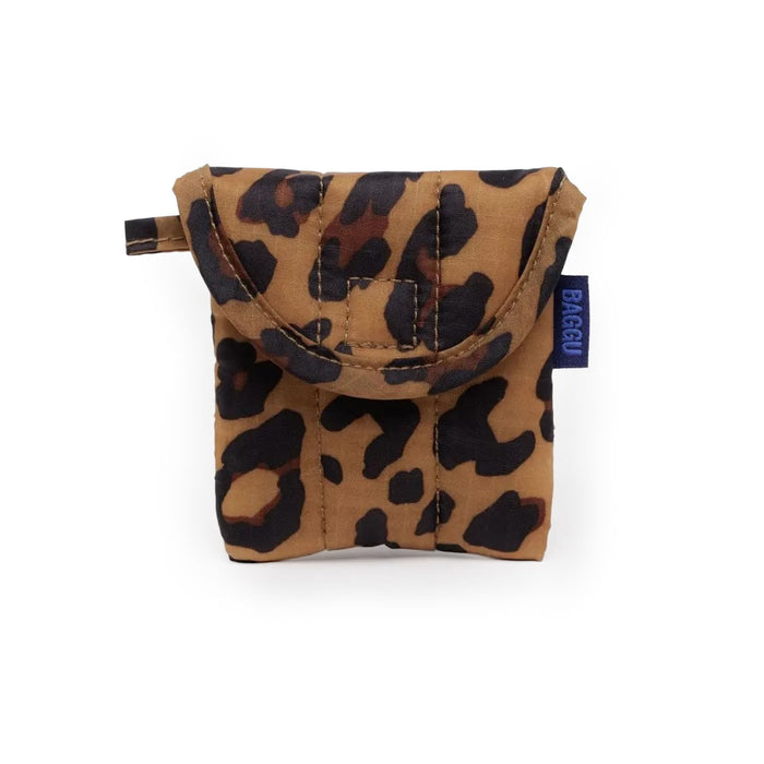 Leopard Puffy Earbuds Case