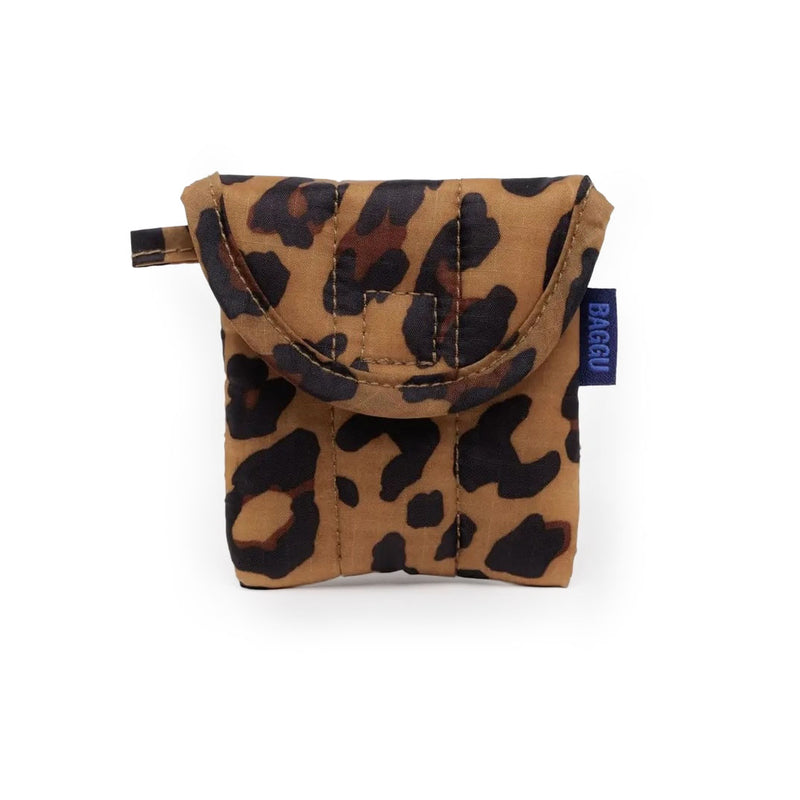 Leopard Puffy Earbuds Case
