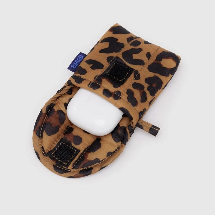 Leopard Puffy Earbuds Case