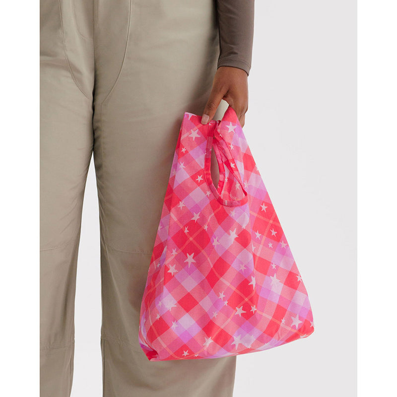 Pink Star Plaid Baby Reusable Bag