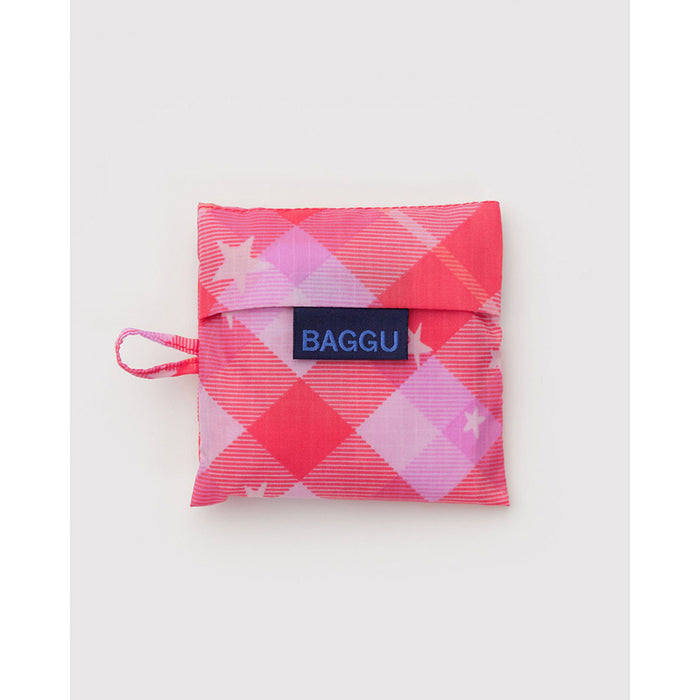 Pink Star Plaid Baby Reusable Bag