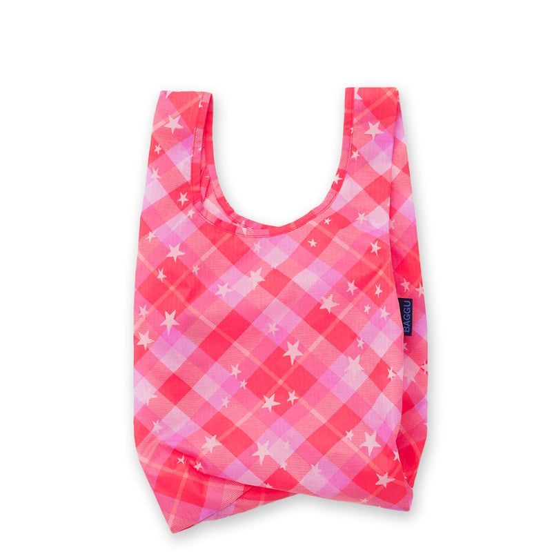 Pink Star Plaid Baby Reusable Bag