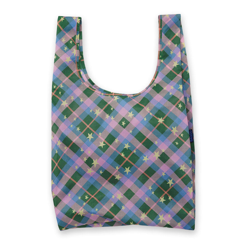 Green Star Plaid Standard Reusable Bag