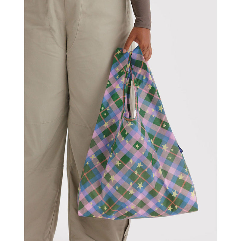 Green Star Plaid Standard Reusable Bag