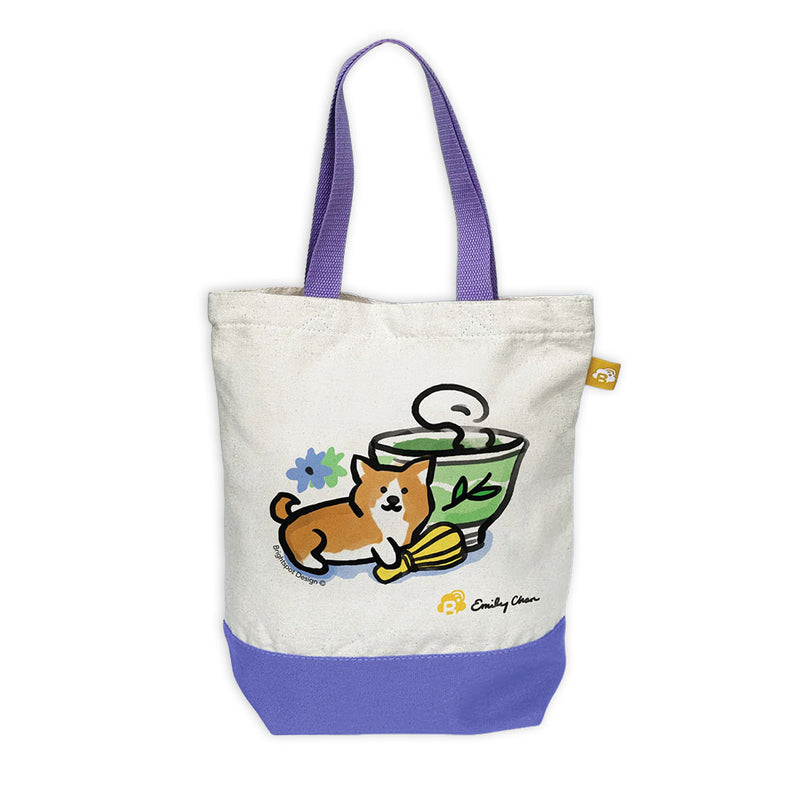 Corgi Matcha Mini Tote Bag