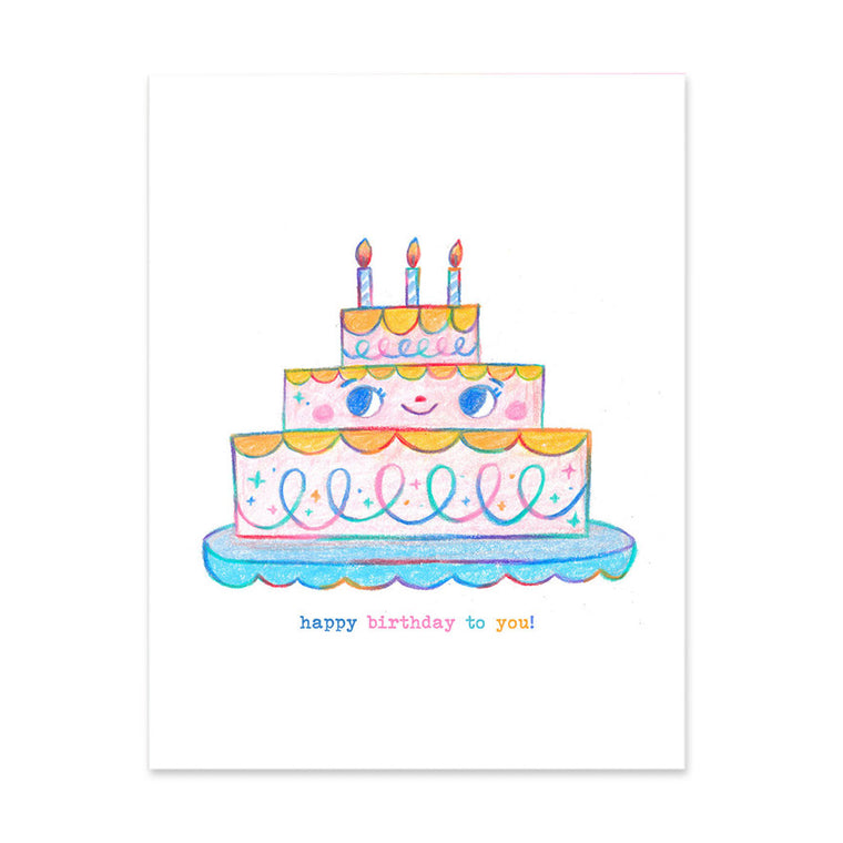 Happy Birthday To You! Celebration Cake Card