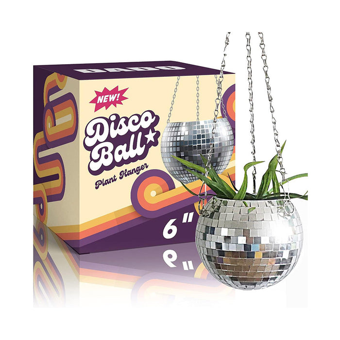 6” Hanging Disco Ball Planter
