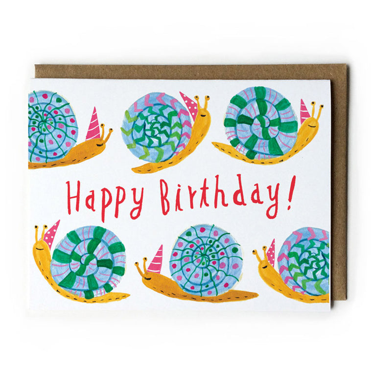 Party Snail Birthday Card