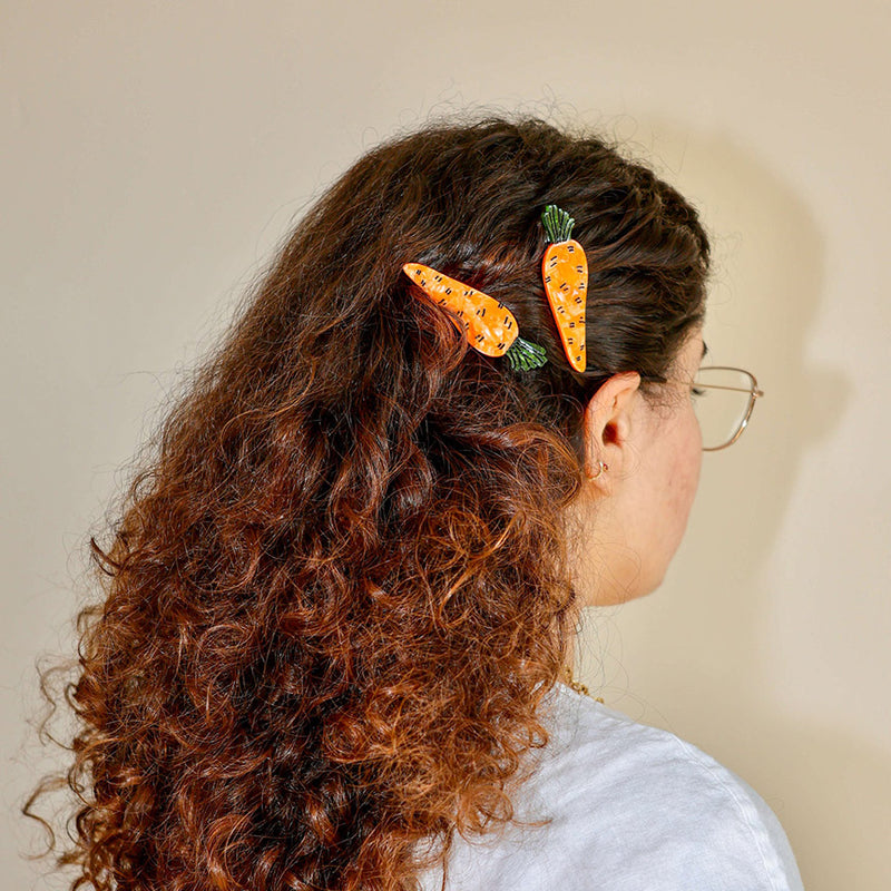Carrot Hair Clip Set