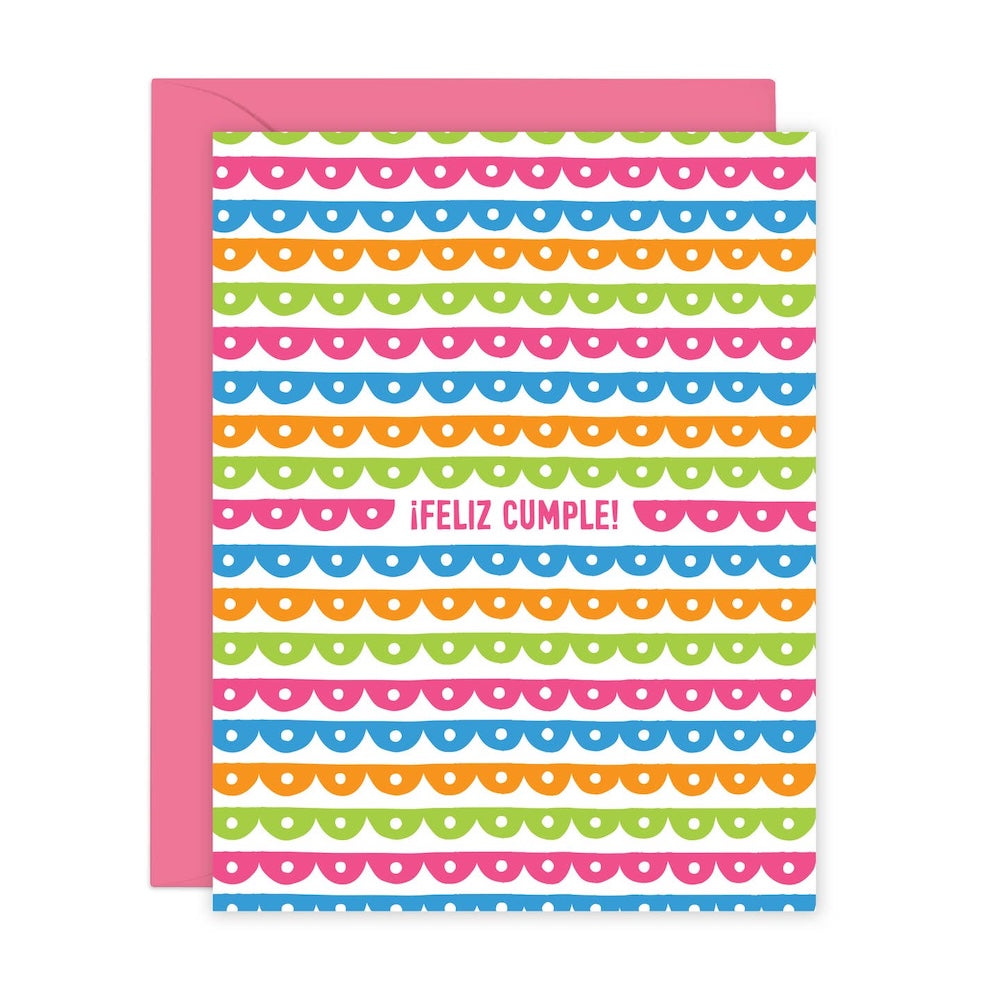 ¡Feliz Cumple! Colorful Banners Card