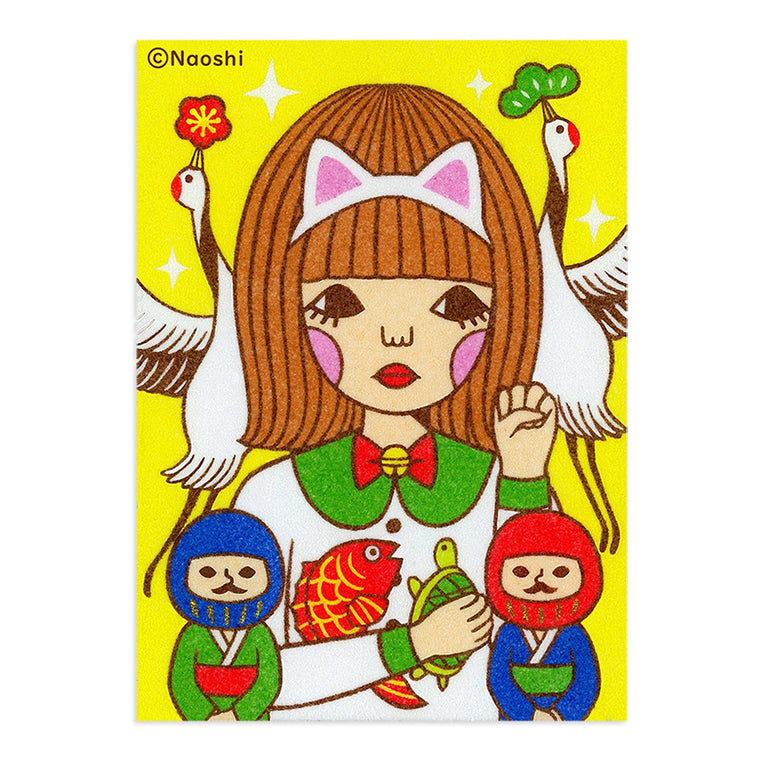 Naoshi: Lucky Cat Girl Print