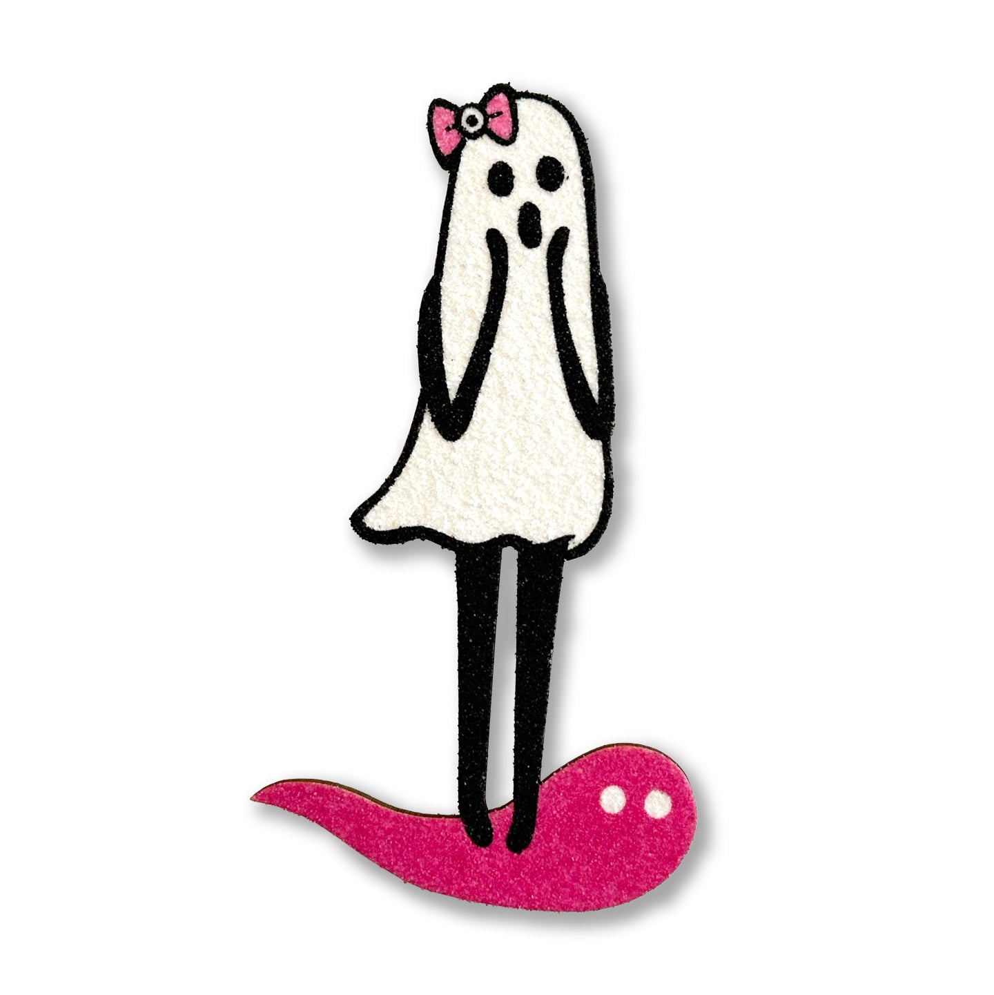 Naoshi: Scaredy Ghost (Pink) Die-Cut (Editions 1-10)