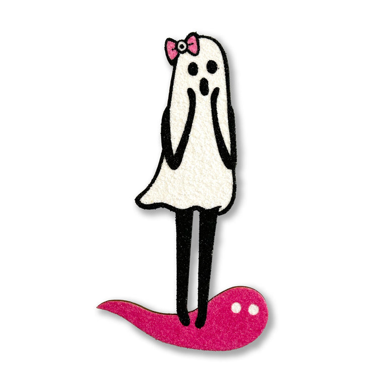 Naoshi: Scaredy Ghost (Pink) Die-Cut (Editions 1-10)