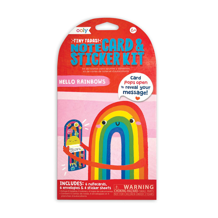 Tiny Tadas! Notecard & Sticker Kit - Hello Rainbow