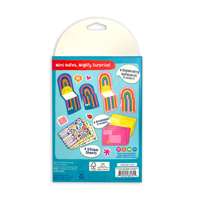Tiny Tadas! Notecard & Sticker Kit - Hello Rainbow