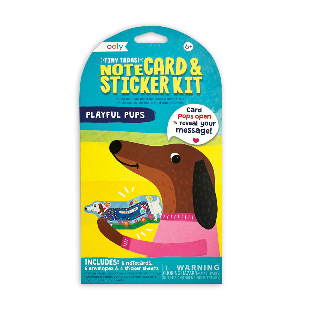 Tiny Tadas! Notecard & Sticker Kit - Playful Pups