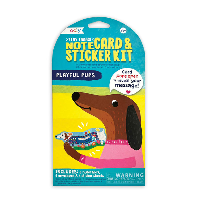 Tiny Tadas! Notecard & Sticker Kit - Playful Pups