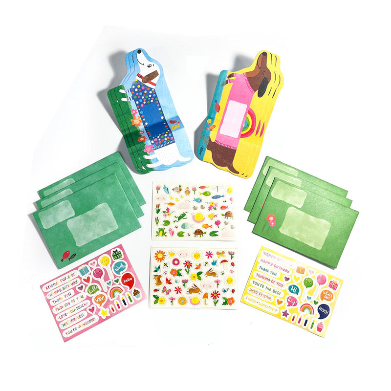 Tiny Tadas! Notecard & Sticker Kit - Playful Pups