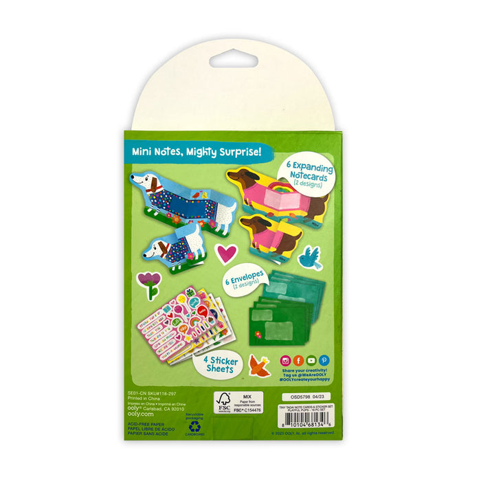 Tiny Tadas! Notecard & Sticker Kit - Playful Pups