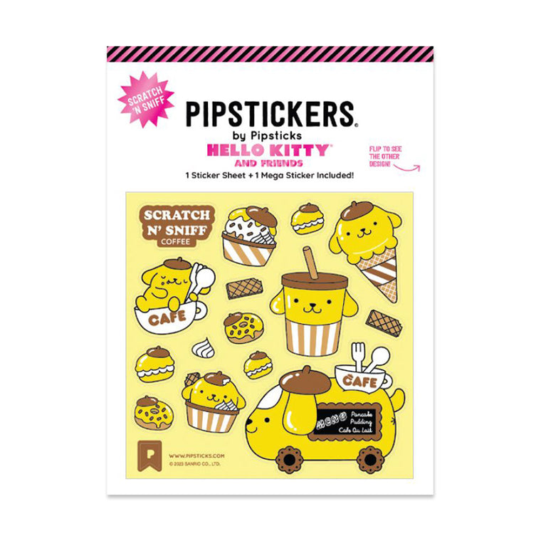 Pompompurin Cafe Cruiser Scratch ’n Sniff Sticker Sheet Set