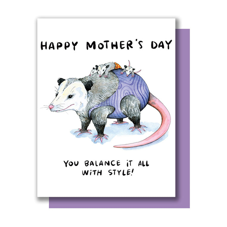 Possum Mom Card