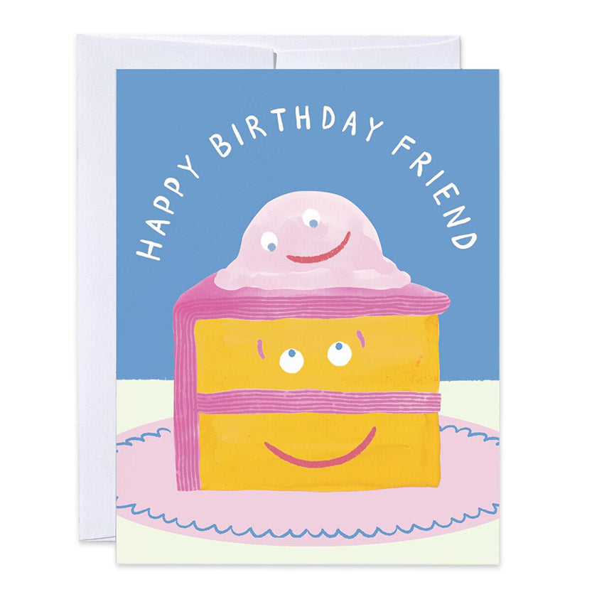 Cake and Ice Cream Happy Birthday Friends Card