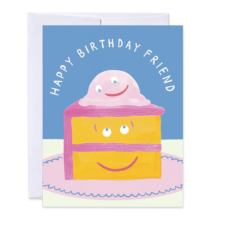Cake and Ice Cream Happy Birthday Friends Card