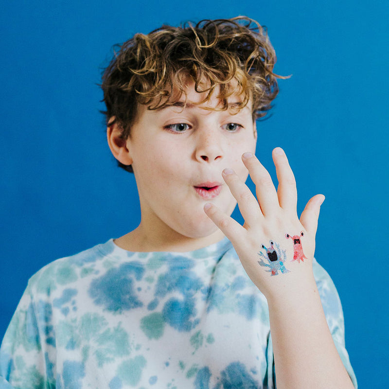 Glitter Monsters Tattoo Pair