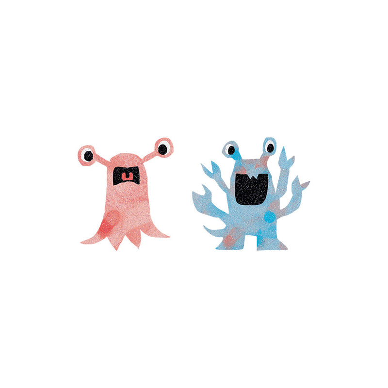 Glitter Monsters Tattoo Pair