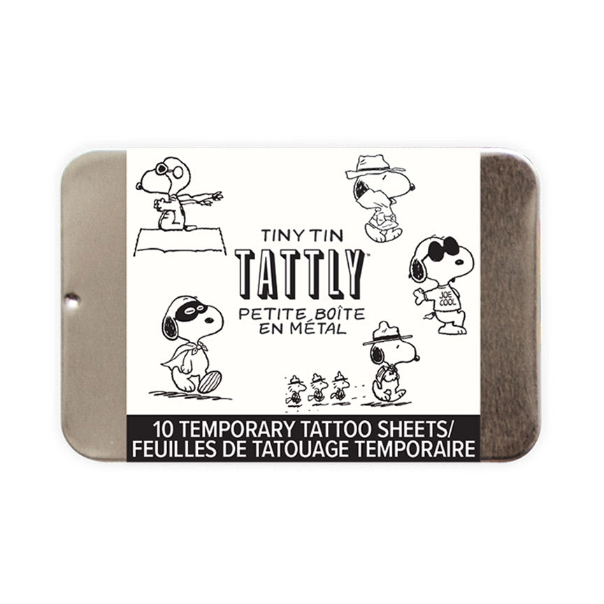 Many Faces of Snoopy Tattoo Tin