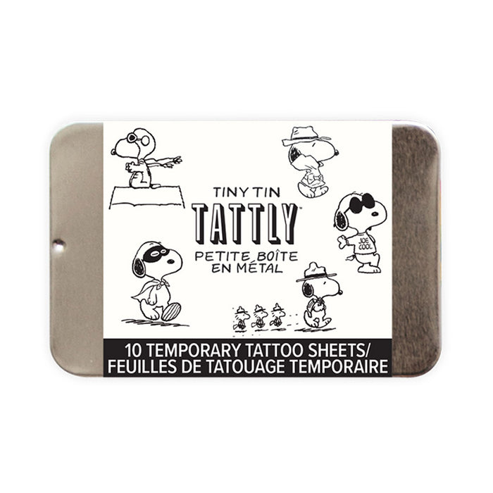 Many Faces of Snoopy Tattoo Tin