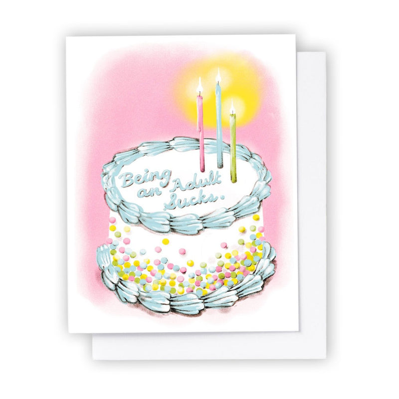 Being an Adult Sucks Cake Card