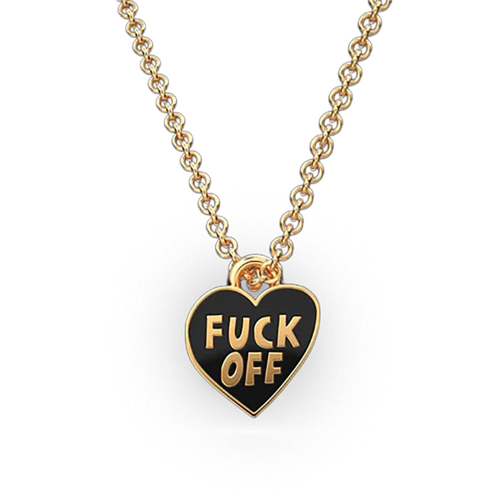 F*** Off Heart Pendant Necklace