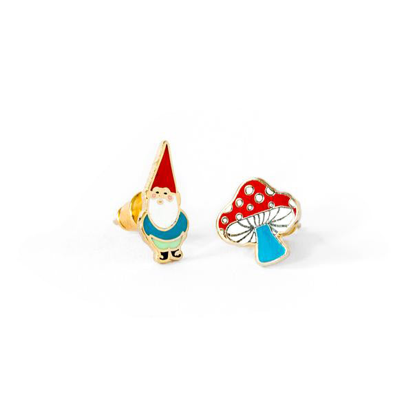 Gnome & Mushroom Earrings by Yellow Owl Workshop from Leanna Lin's Wonderland