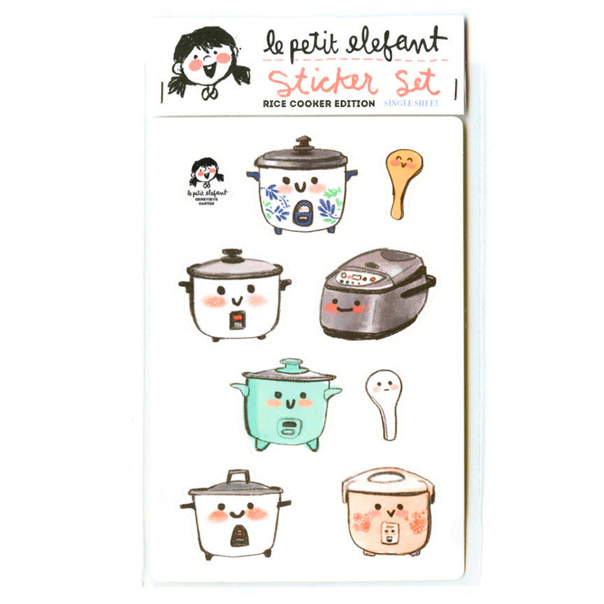Rice Cooker Sticker Sheet Leanna Lin's Wonderland