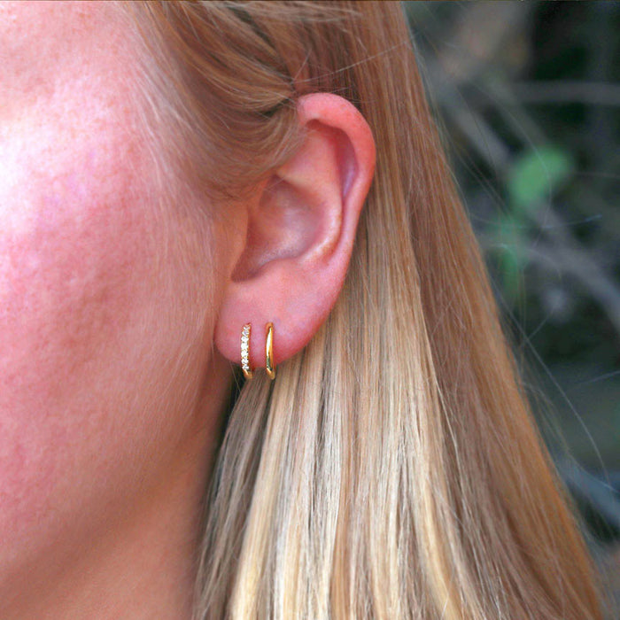 Crystal Double (18K Gold Vermeil) Ear Cuff