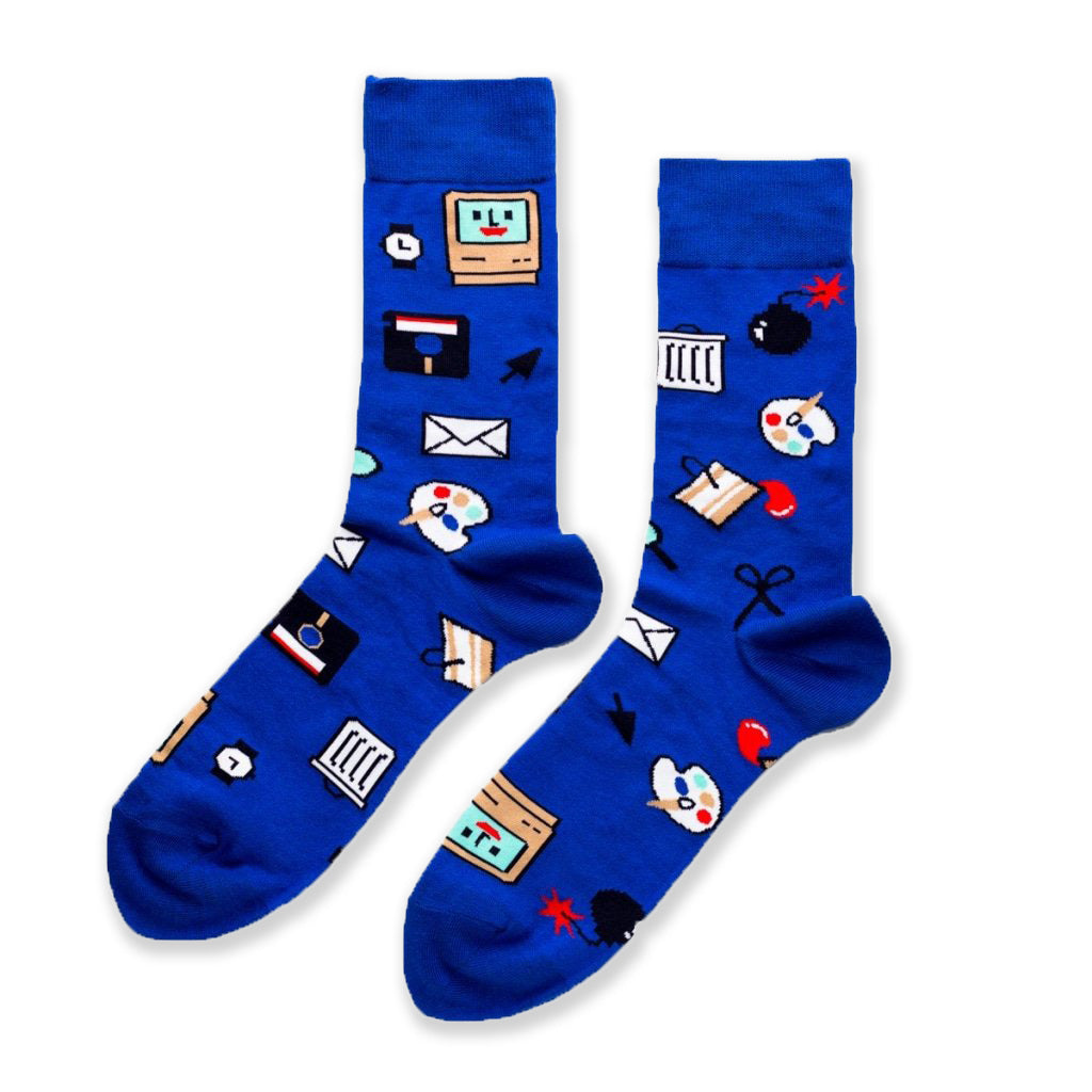 Computer Nerd! Mens Crew Socks by Yellow Owl Workshop from Leanna Lin's Wonderland
