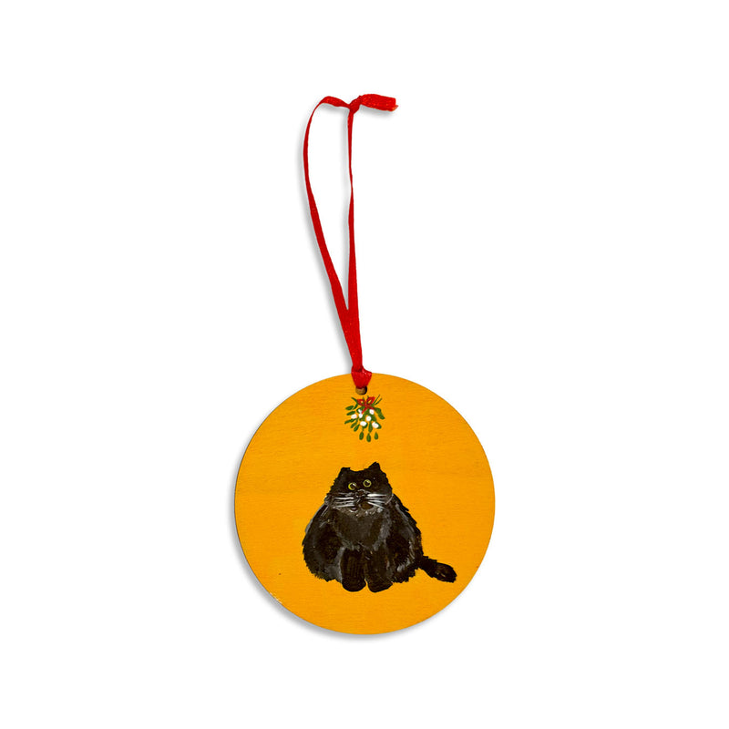 Srimoyee Handmade: Meet Me Under the Mistletoe (Cat) Ornament