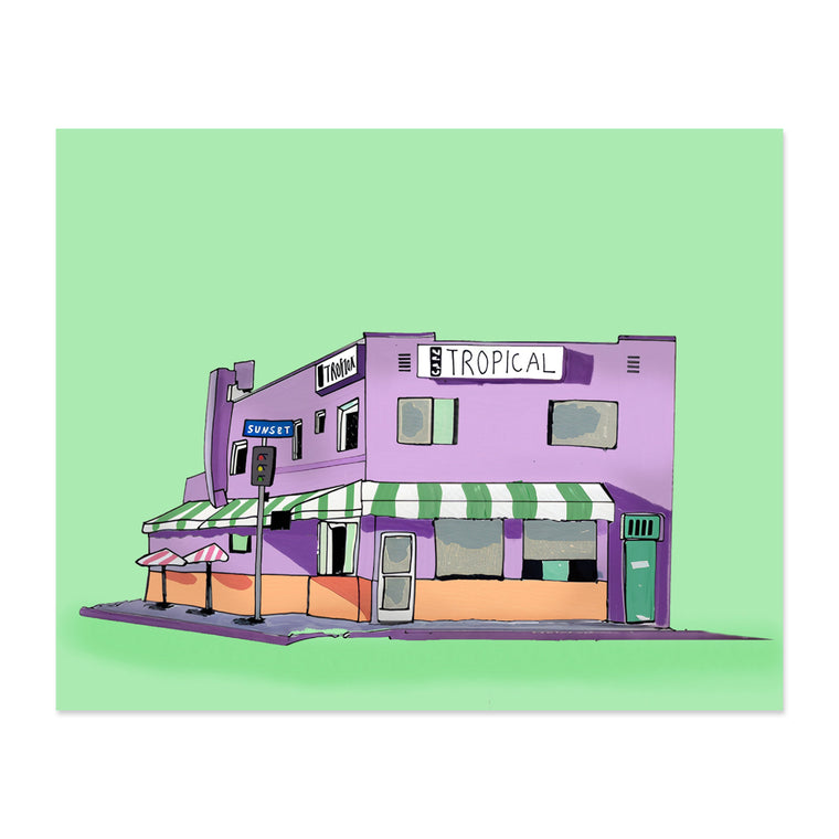Alden Lo Bosco: Cafe Tropical (Green) Print