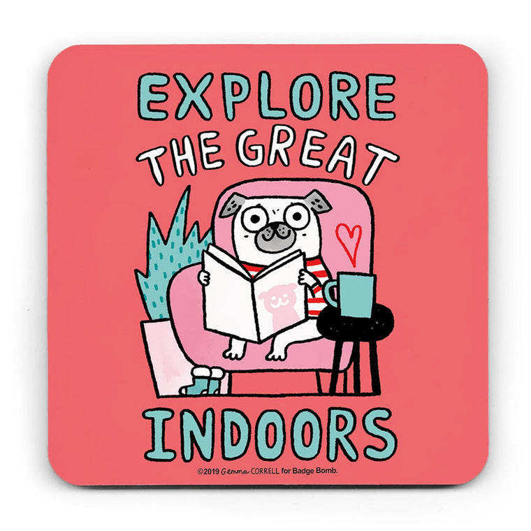 Great Indoors Coaster by Gemma Correll