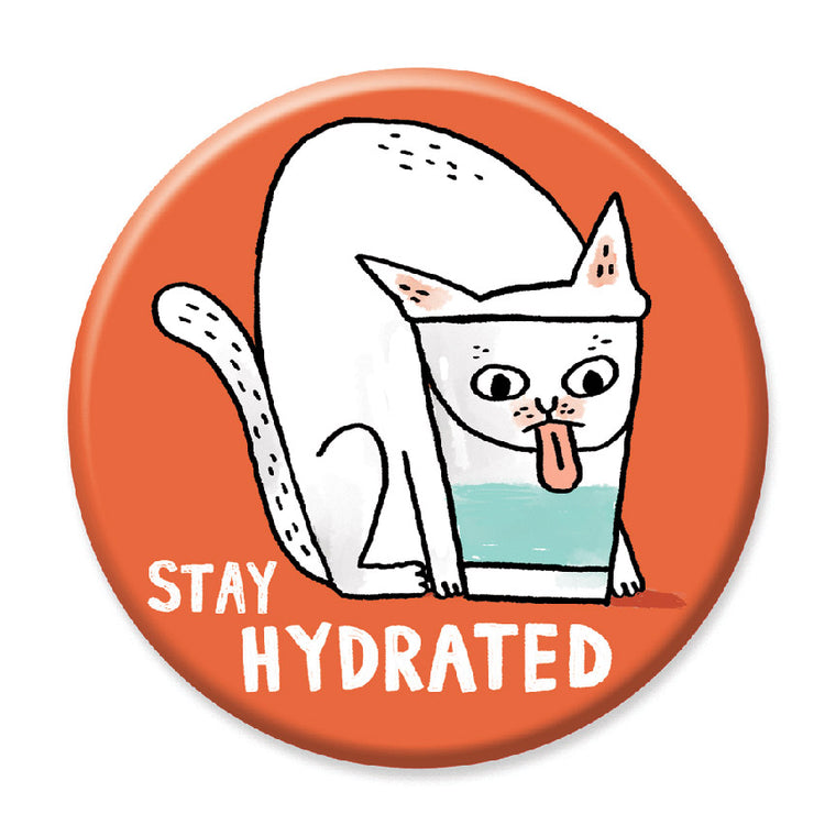Stay Hydrated Cat Magnet by Gemma Correll