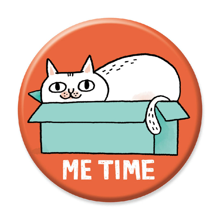 Me Time Cat Box Magnet by Gemma Correll