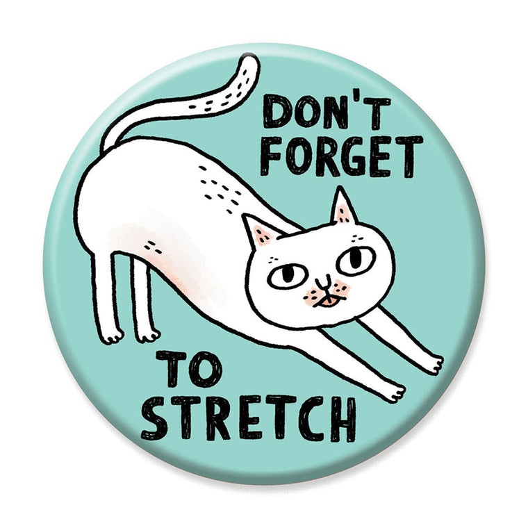 Don’t Forget To Stretch Cat Magnet by Gemma Correll