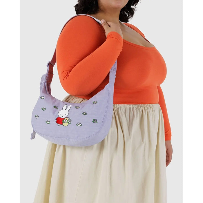 Embroidered Miffy Medium Crescent Bag