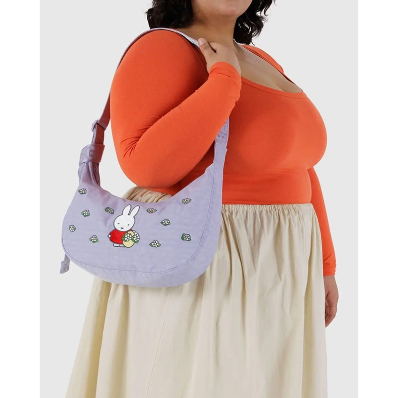Embroidered Miffy Medium Crescent Bag