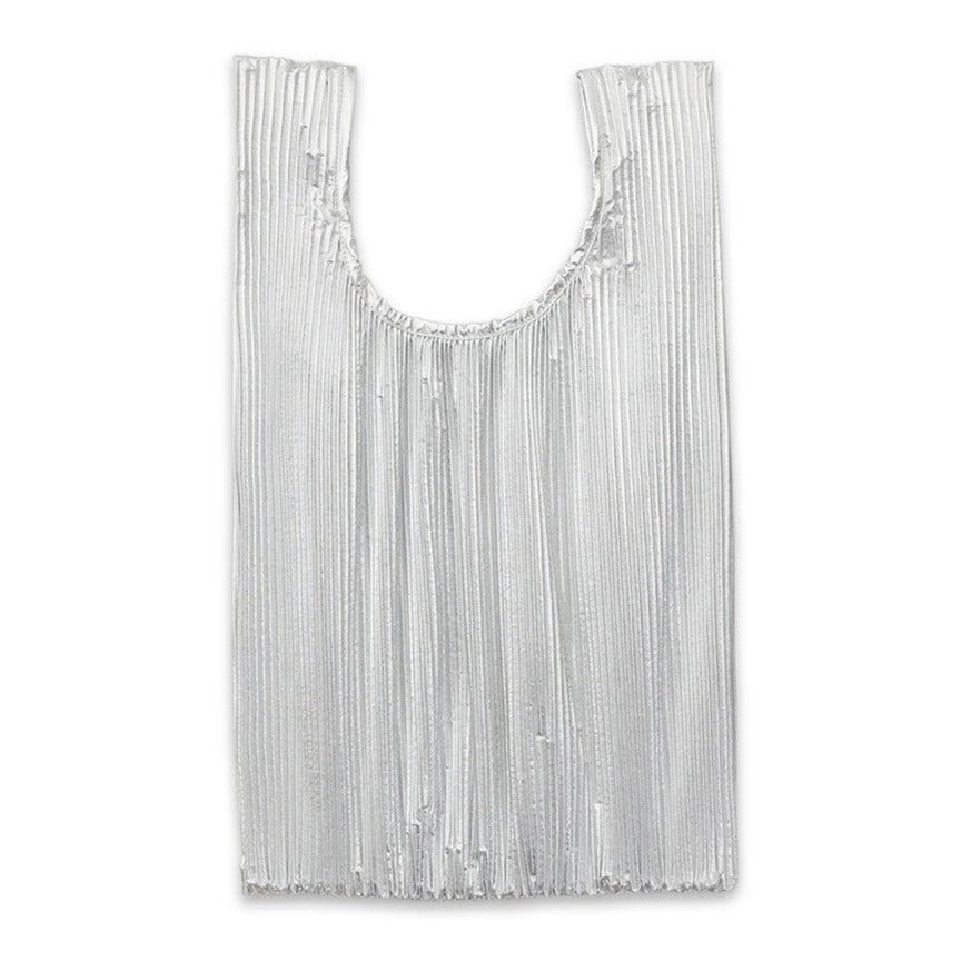 Pleated Chrome Metallic Baggu